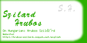 szilard hrubos business card